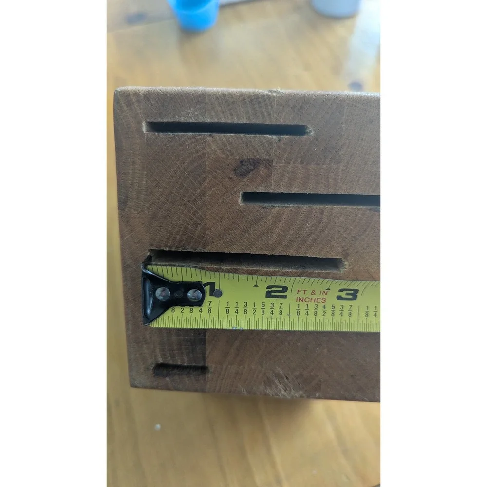 Cutco Oak Wood Knife Block 5 Slot Slanted Kitchen Cutlery Organizer Storage‎